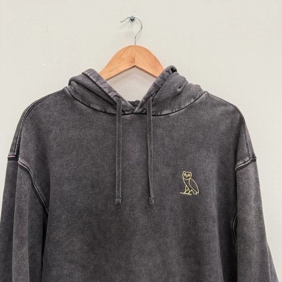 Ovo Mens Owl Black Hoodie . - Picture 3 of 6